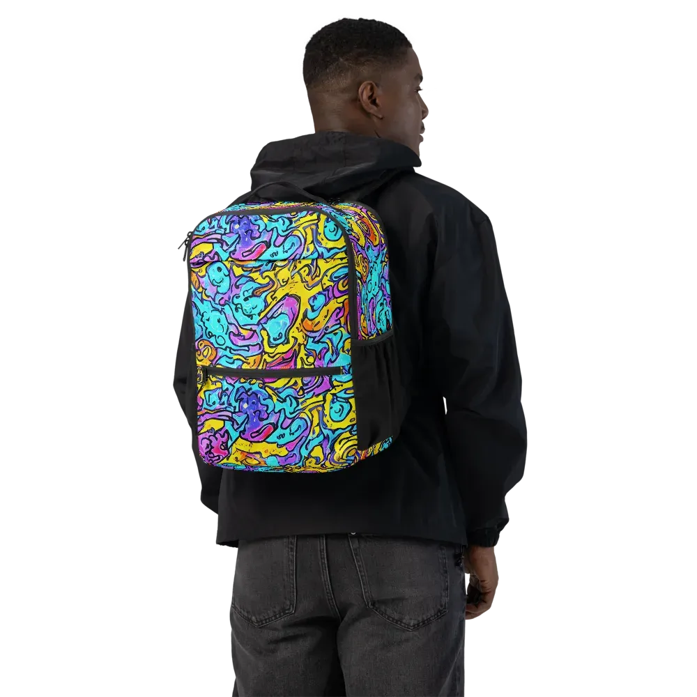 Graffiti Current on Utility Backpack — Back