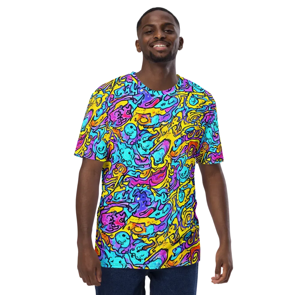 Graffiti Current on Men's Crew Neck T-Shirt — Front