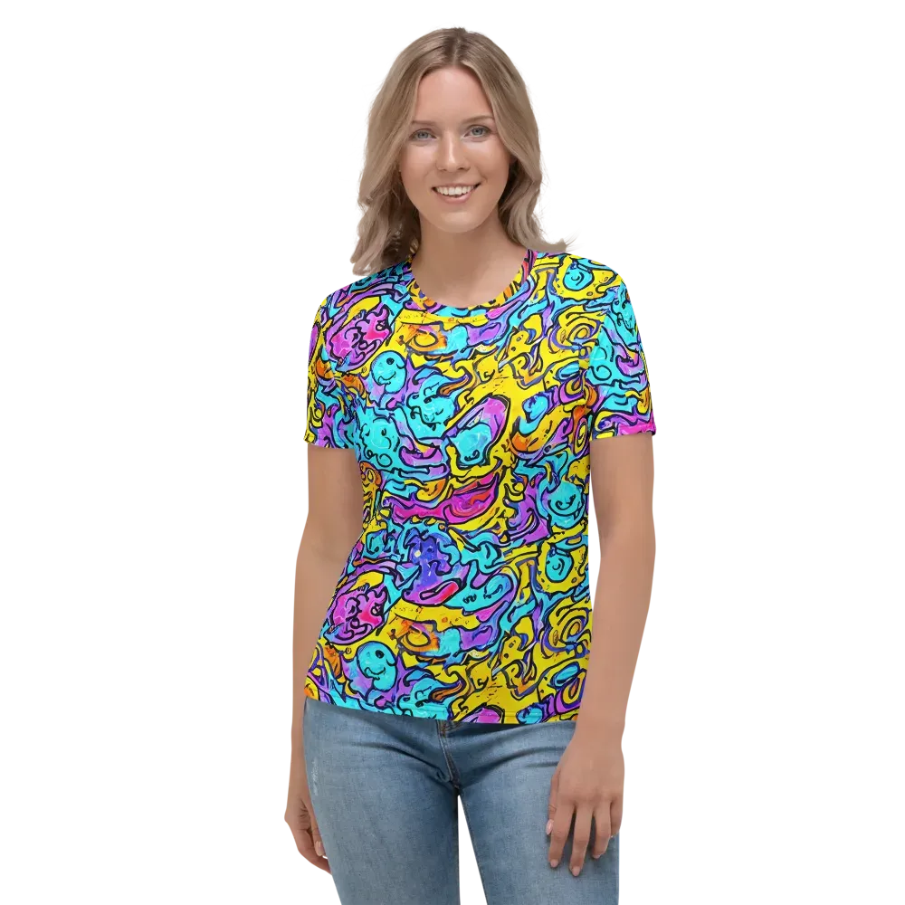 Graffiti Current on Women's Crew Neck T-Shirt — Front