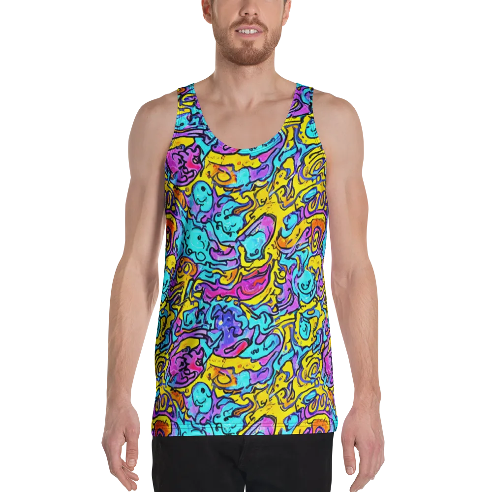Graffiti Current on Men's Tank Top — Front