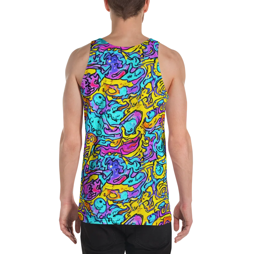 Graffiti Current on Men's Tank Top — Back