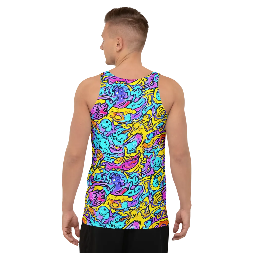 Graffiti Current on Men's Tank Top — Back