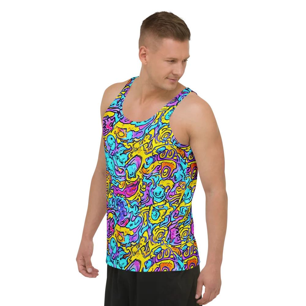 Graffiti Current on Men's Tank Top — Left Front
