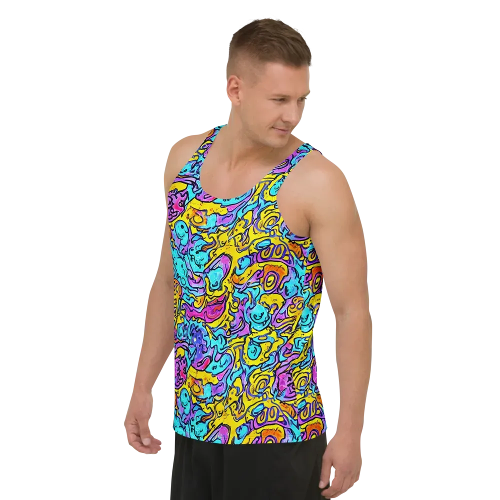 Graffiti Current on Men's Tank Top — Left Front