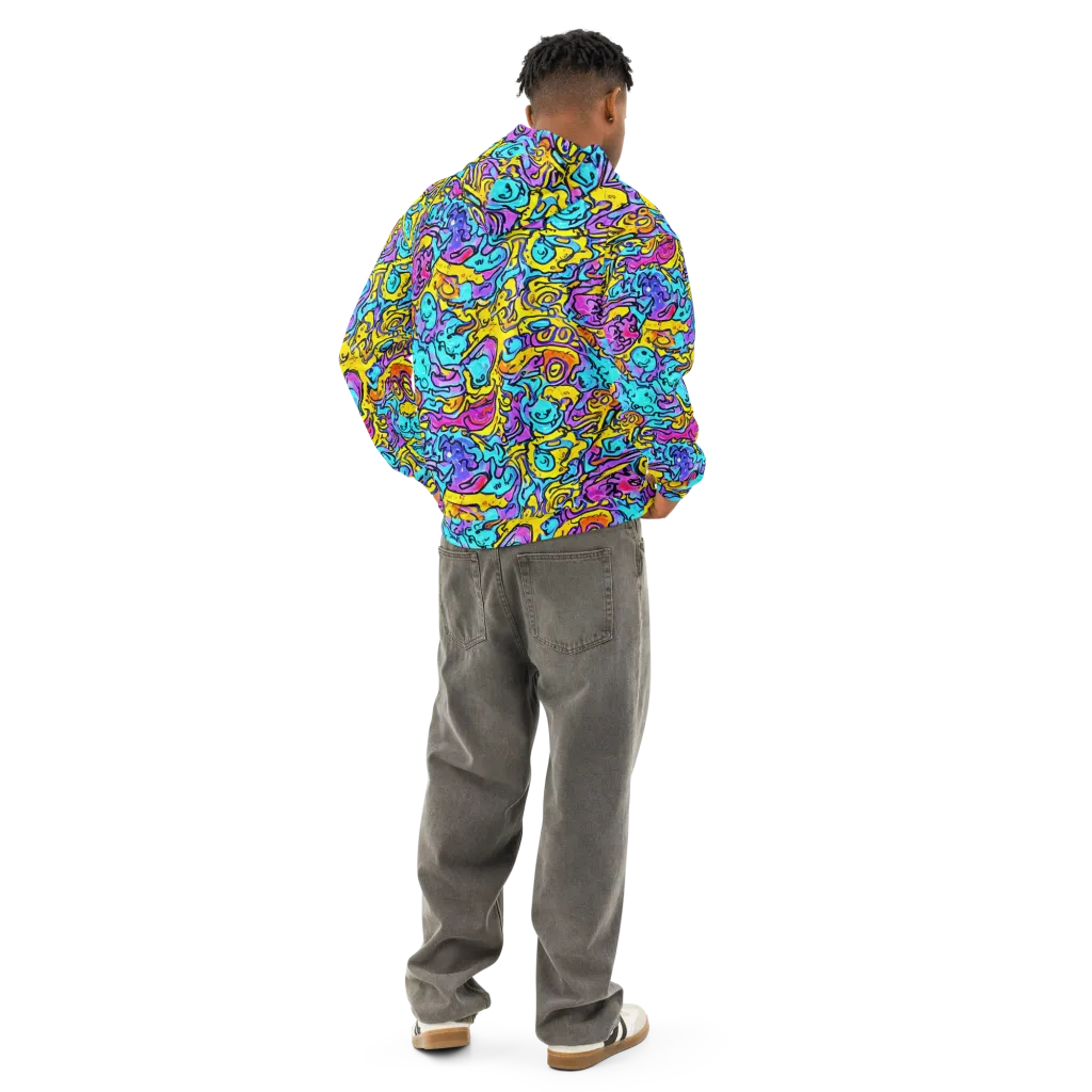 Graffiti Current on Cotton Hoodie — Back