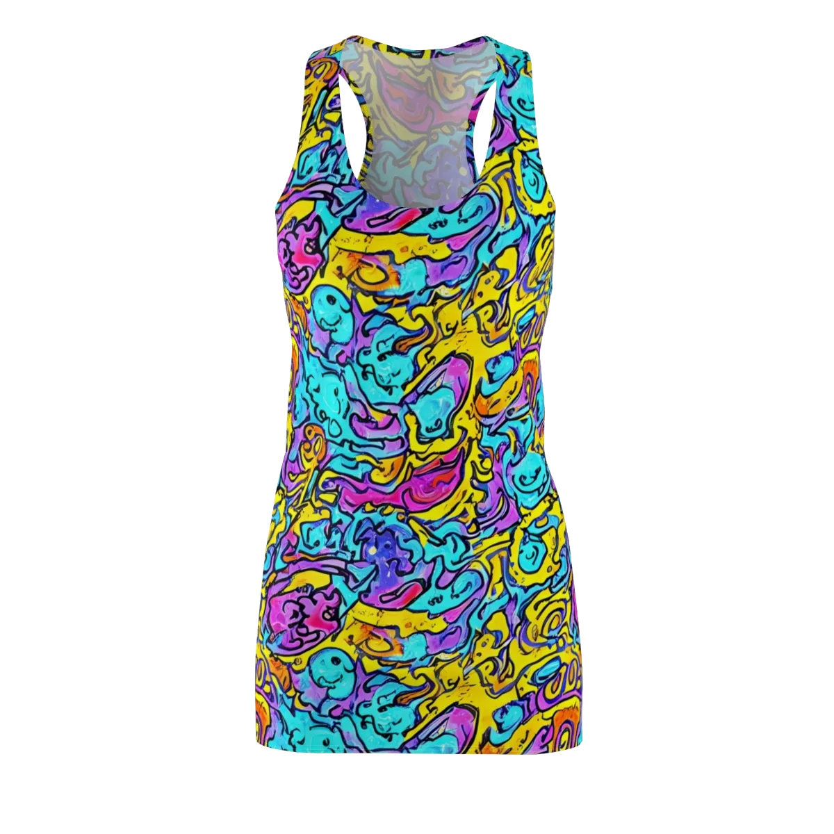 Graffiti Current on Racerback Dress — Front