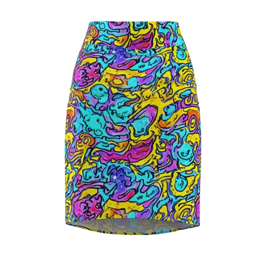 Graffiti Current on a Pencil Skirt
