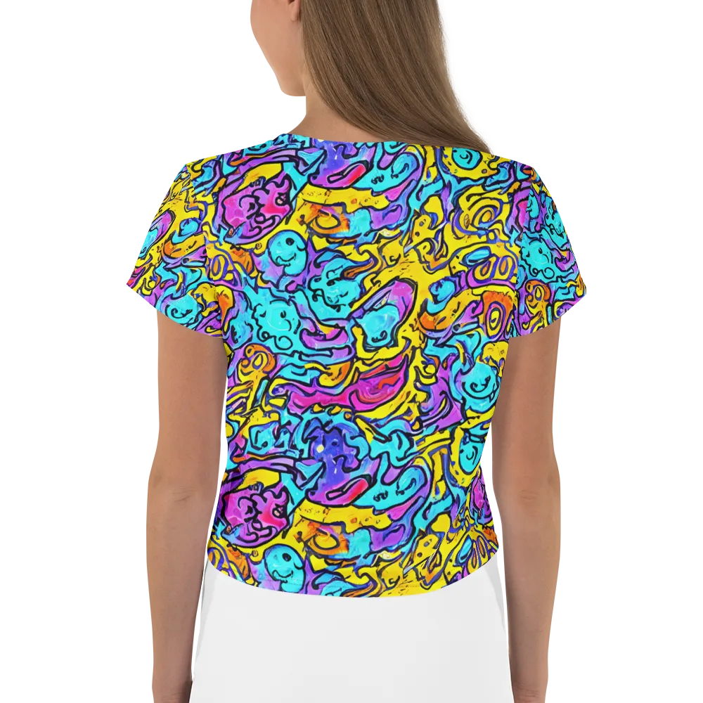 Graffiti Current on Crop Tee — Back