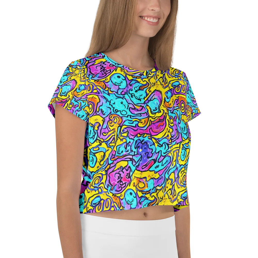 Graffiti Current on Crop Tee — Right