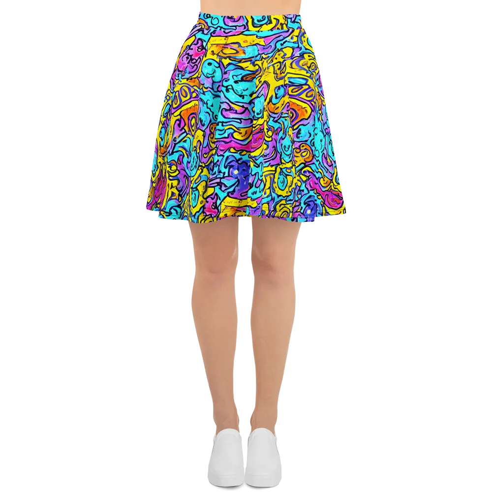 Graffiti Current on Skater Skirt — Front