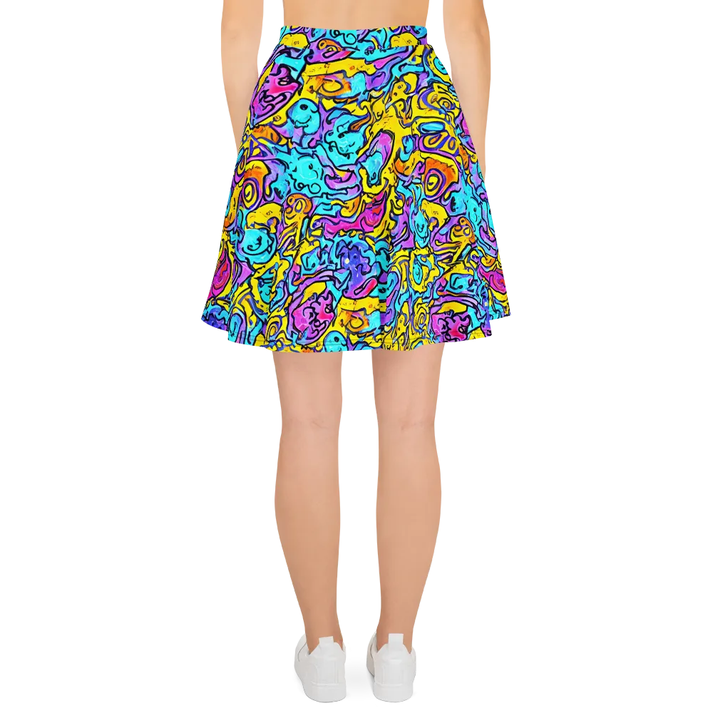 Graffiti Current on Skater Skirt — Back
