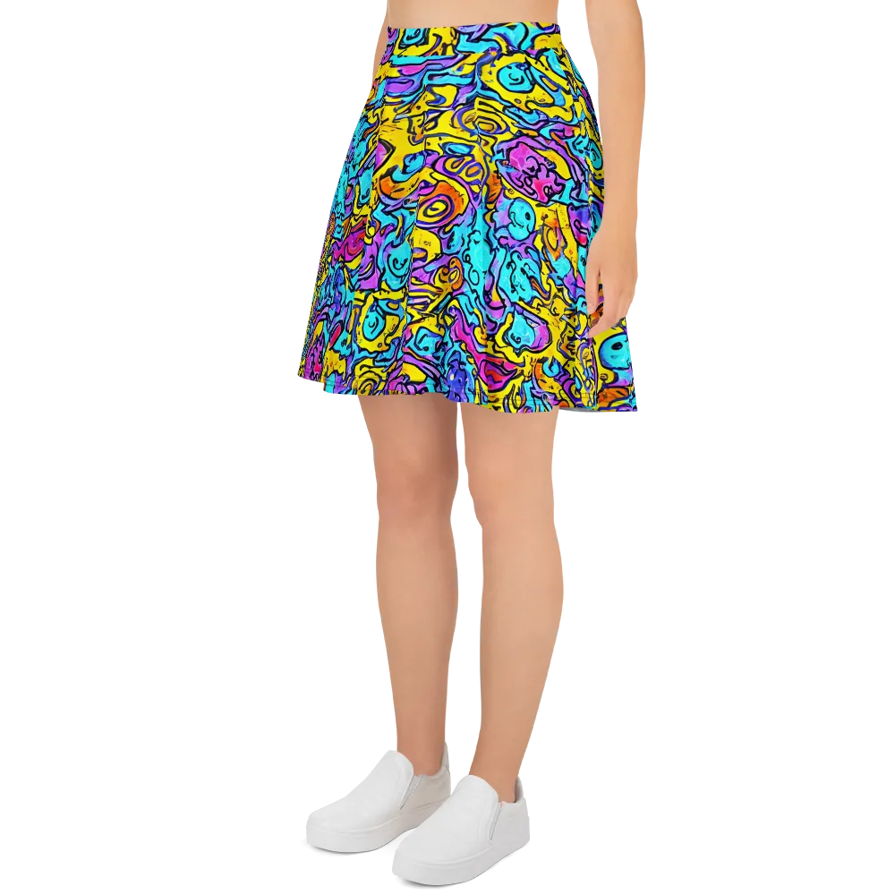 Graffiti Current on Skater Skirt — Left