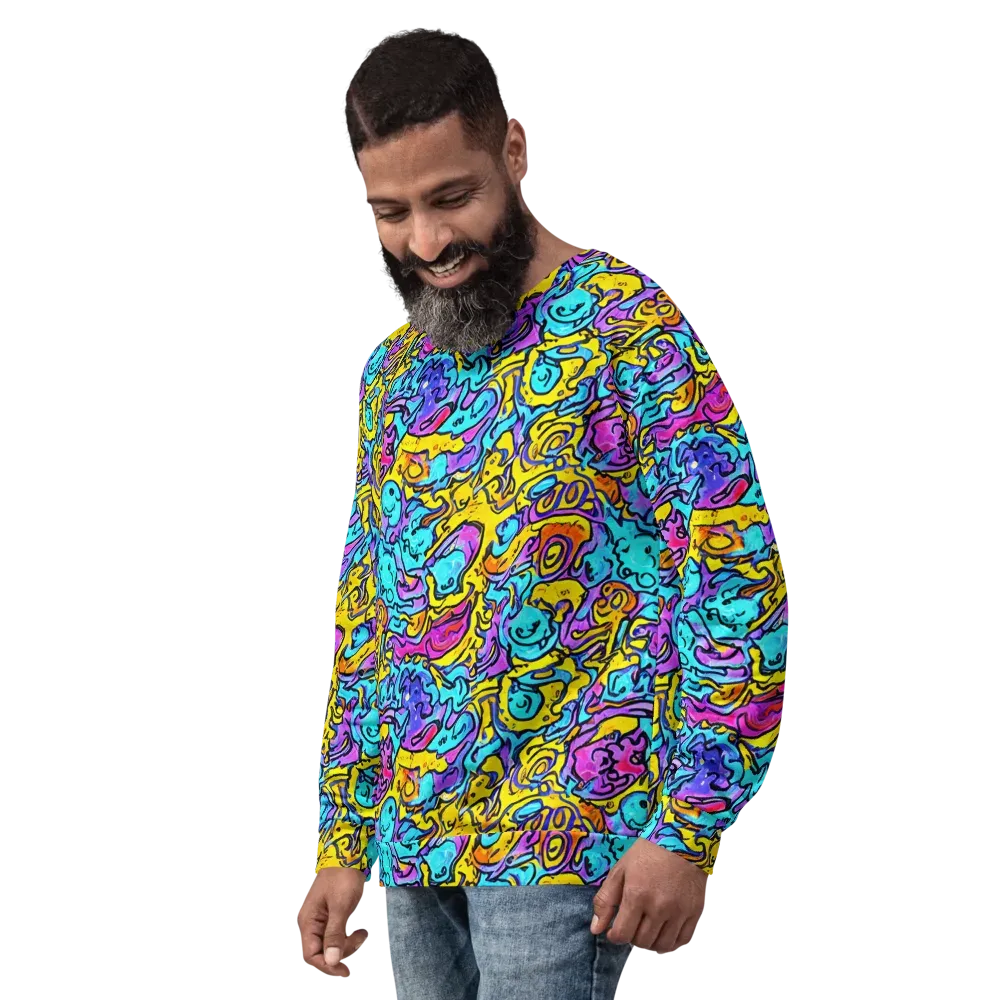 Graffiti Current on Sweatshirt — Left Front