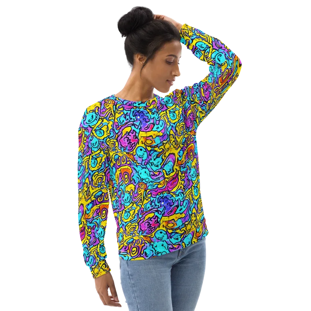 Graffiti Current on Sweatshirt — Right Front