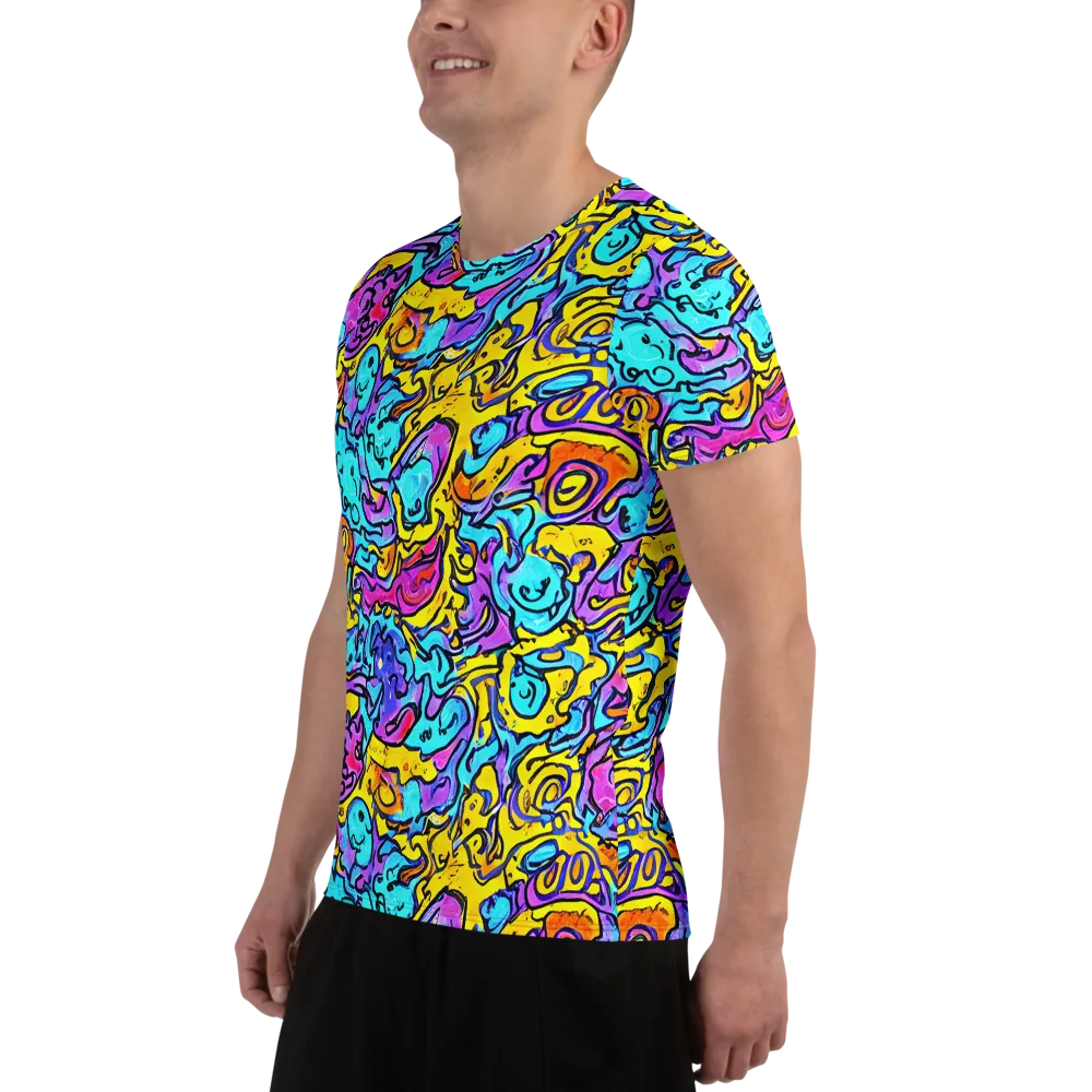 Graffiti Current on Men's Athletic T-Shirt — Left