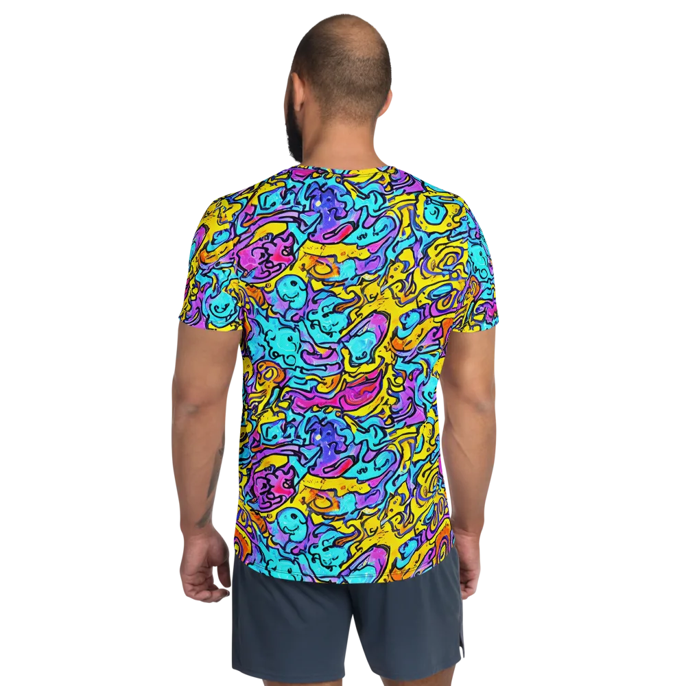 Graffiti Current on Men's Athletic T-Shirt — Back