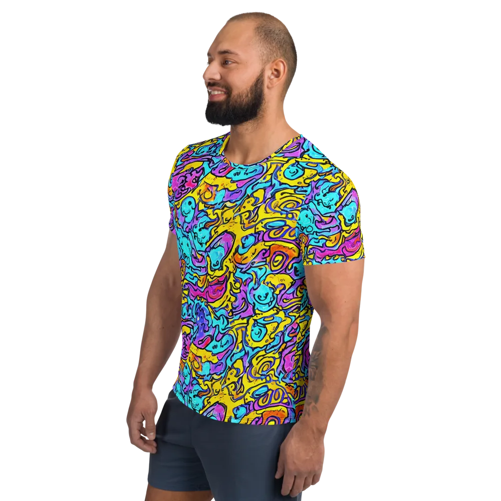 Graffiti Current on Men's Athletic T-Shirt — Left