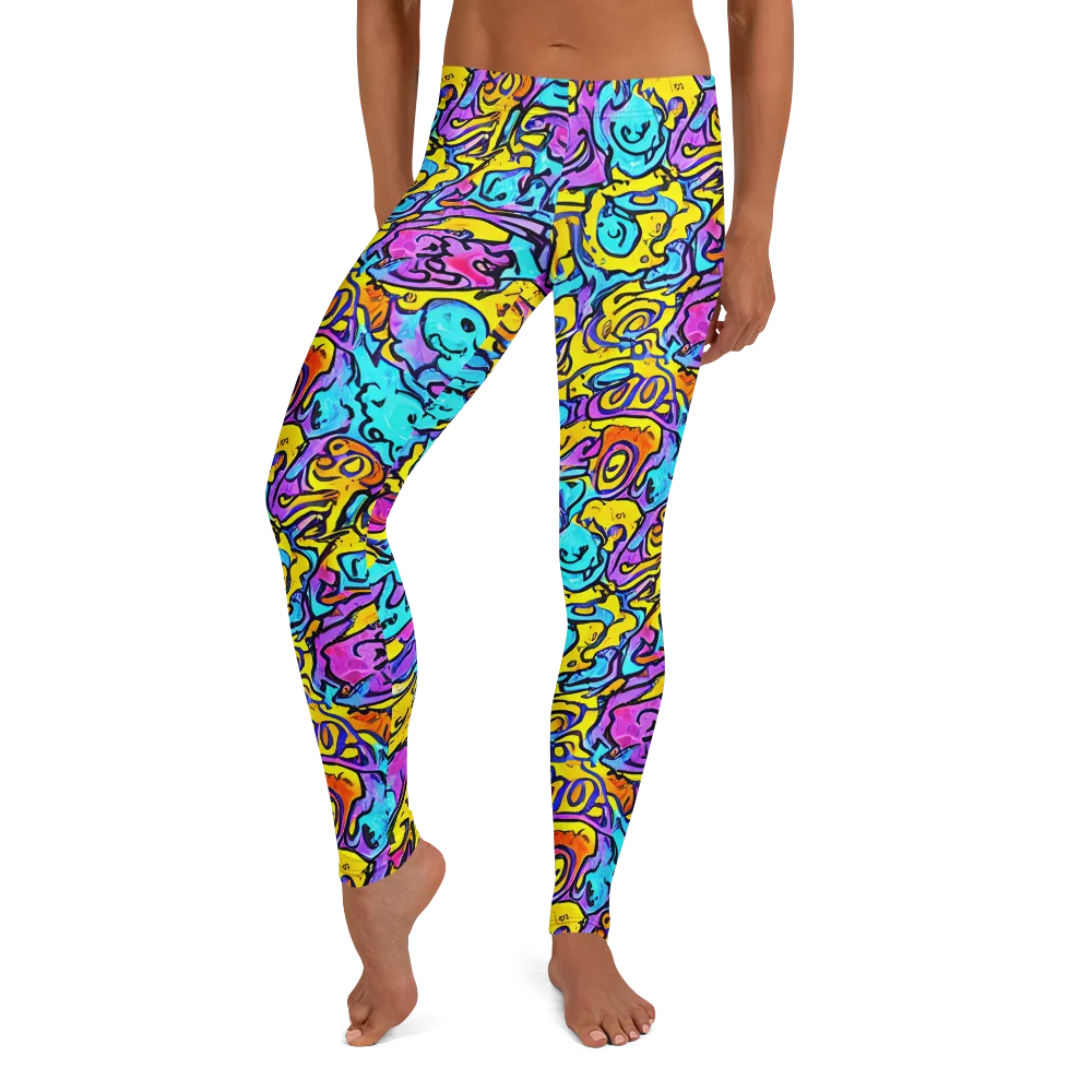 Graffiti Current on Leggings — Front