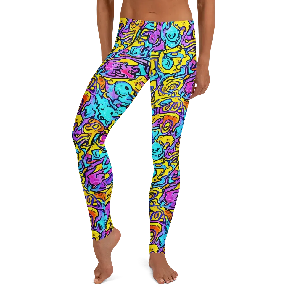 Graffiti Current on Leggings — Front