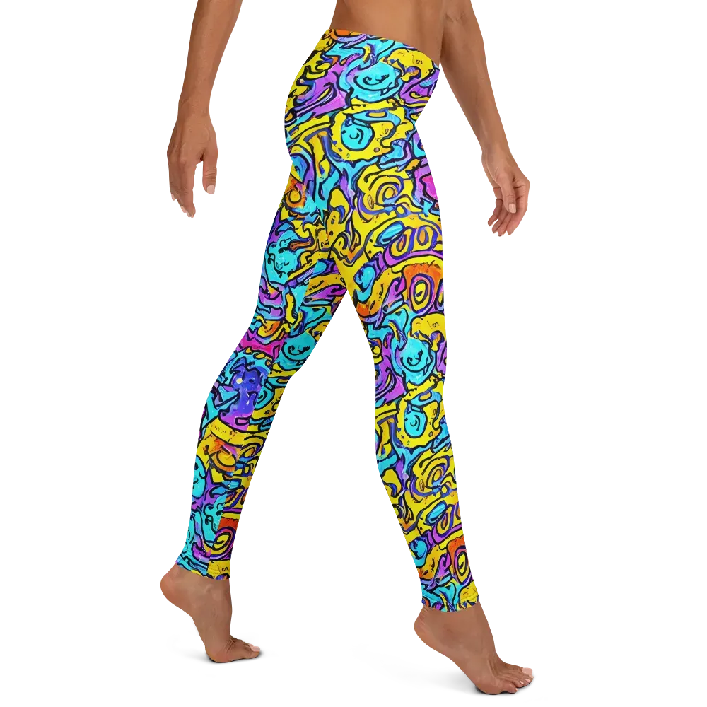 Graffiti Current on Leggings — Right