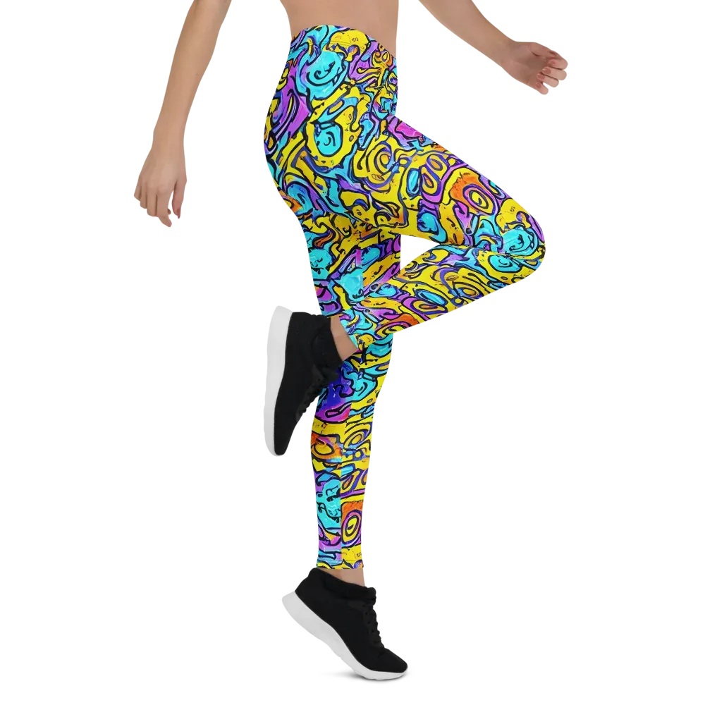 Graffiti Current on Leggings — Right