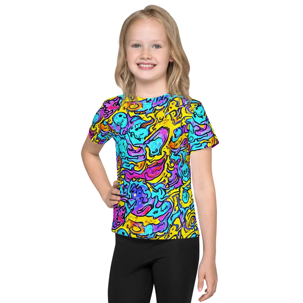Graffiti Current on Kids Crew Neck T-Shirt — Front