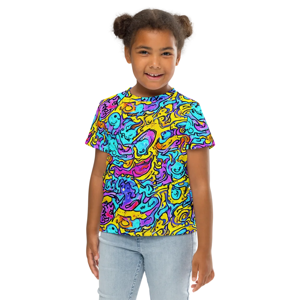 Graffiti Current on Kids Crew Neck T-Shirt — Front