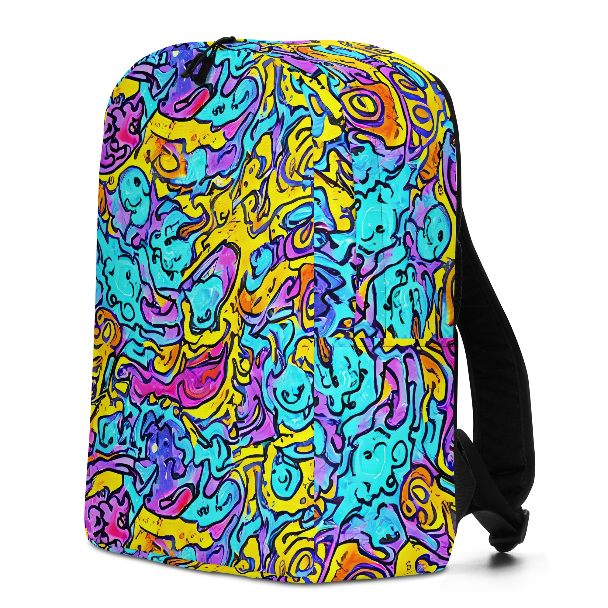 Graffiti Current on Minimalist Backpack — Left