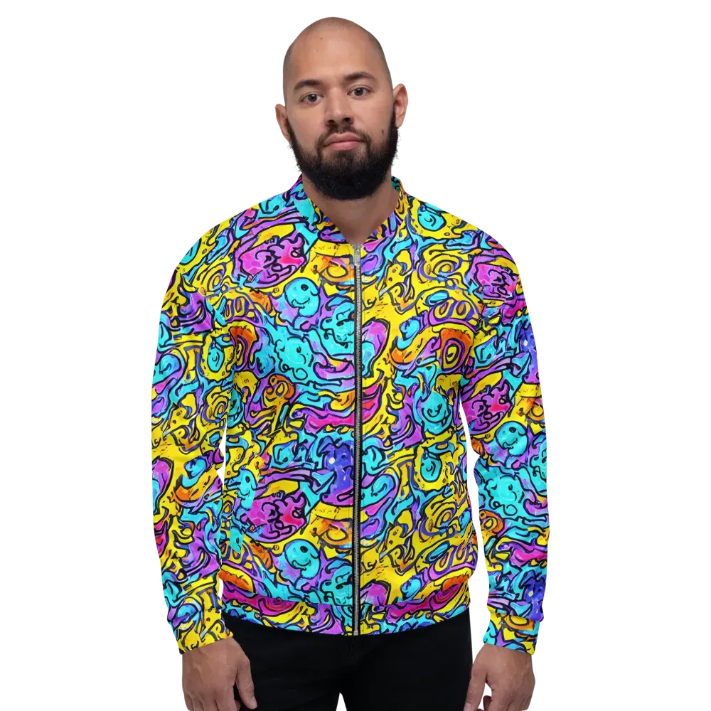 Graffiti Current on Bomber Jacket — Front