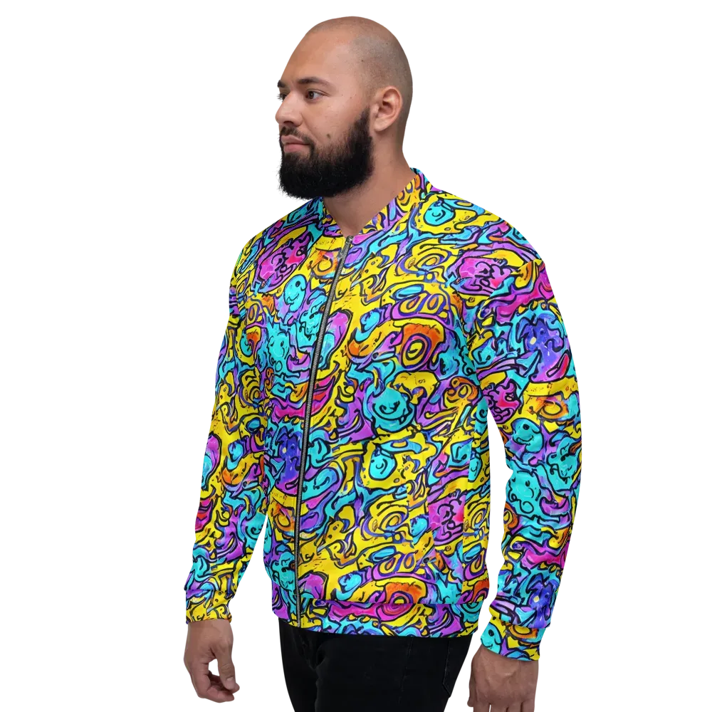 Graffiti Current on Bomber Jacket — Left