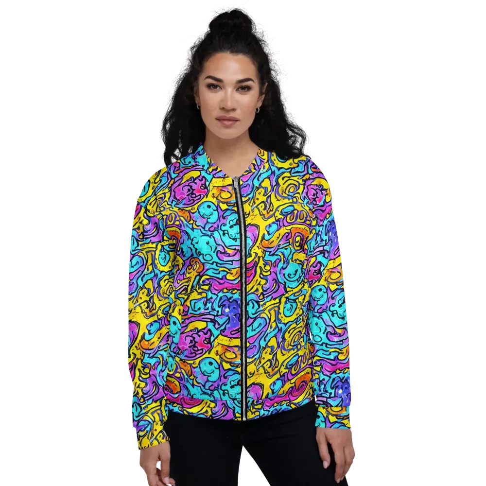 Graffiti Current on Bomber Jacket — Front