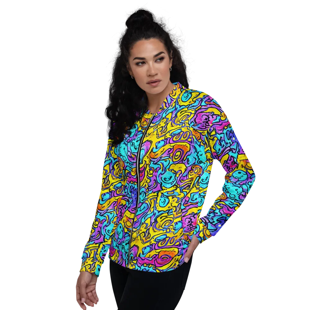 Graffiti Current on Bomber Jacket — Left