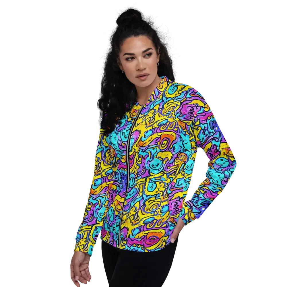 Graffiti Current on Bomber Jacket — Left