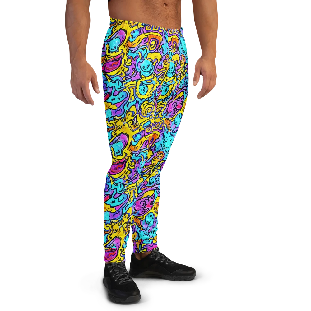 Graffiti Current on Men's Joggers — Right