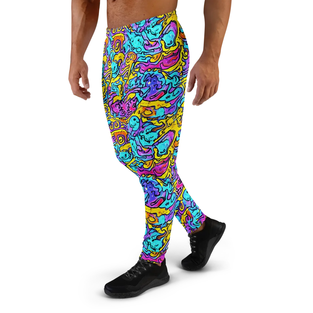 Graffiti Current on Men's Joggers — Left