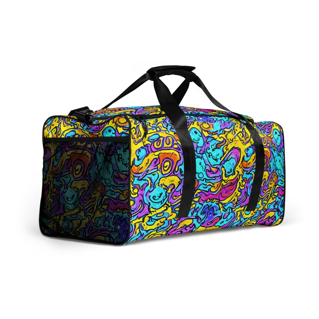 Graffiti Current on Duffle Bag — Right Front