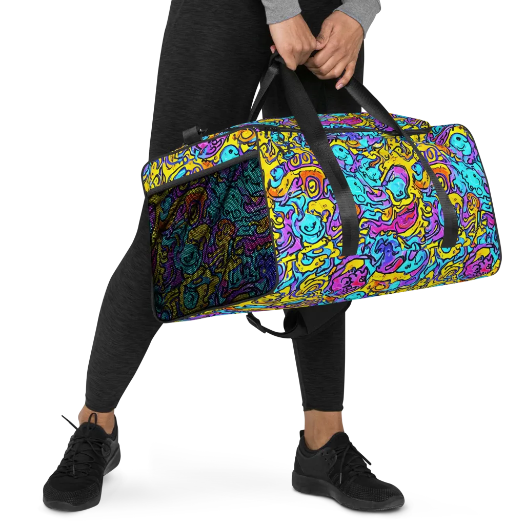 Graffiti Current on Duffle Bag — Right Front