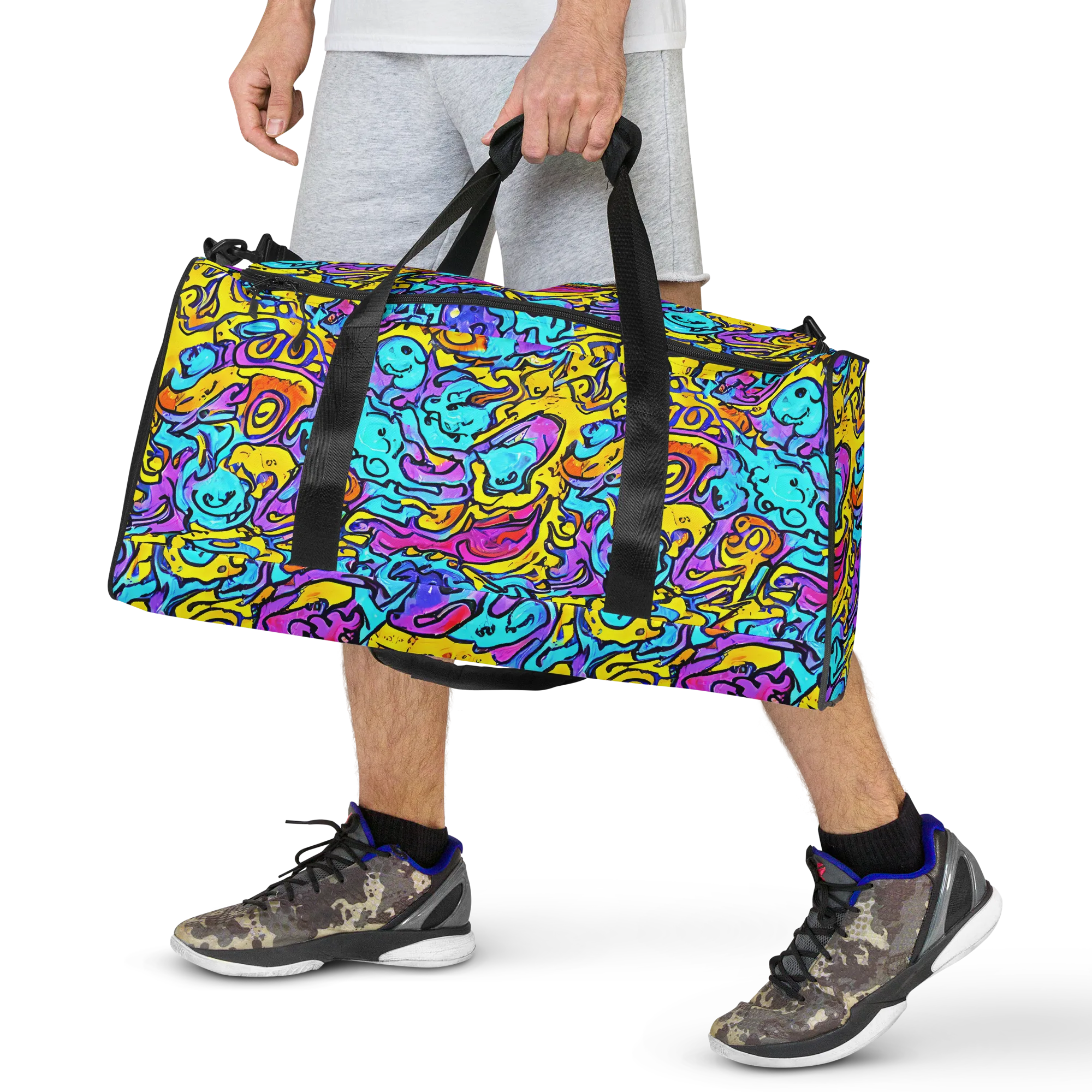 Graffiti Current on Duffle Bag — Front