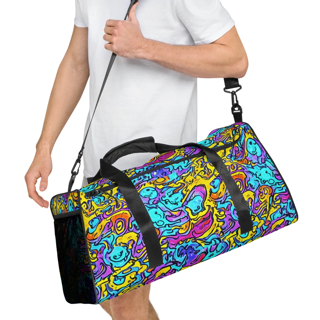 Graffiti Current on Duffle Bag — Right Front