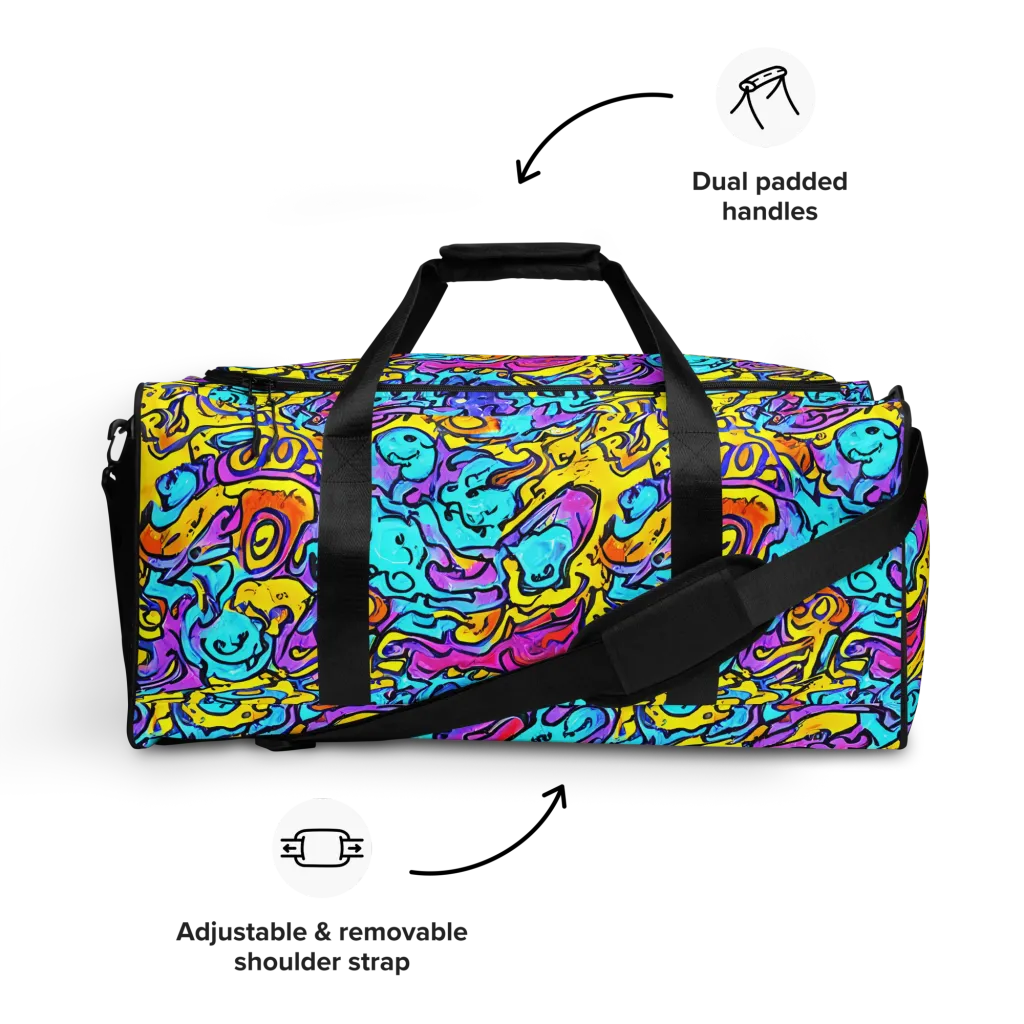 Graffiti Current on Duffle Bag — Front