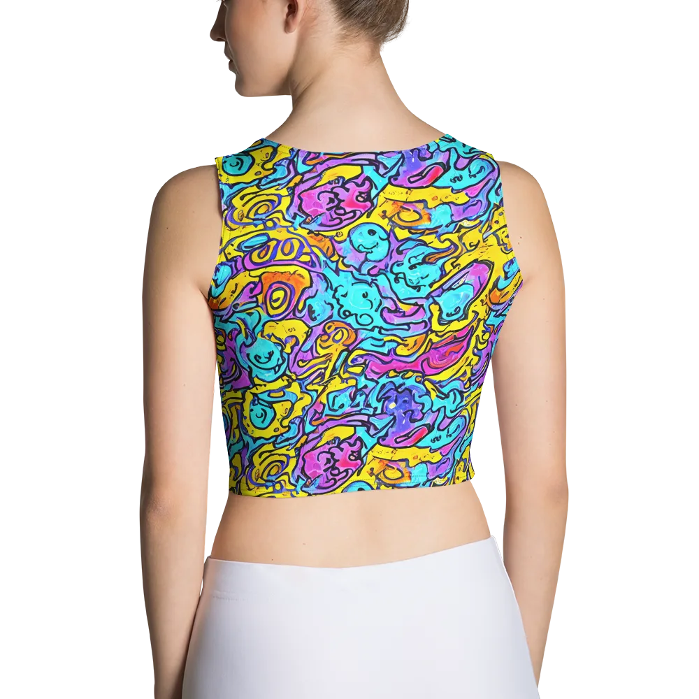 Graffiti Current on Crop Top — Back