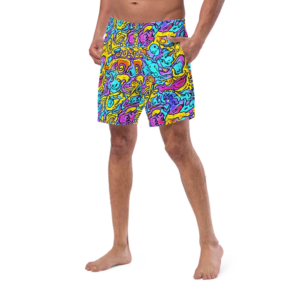 Graffiti Current on Swim Trunks — Left Front