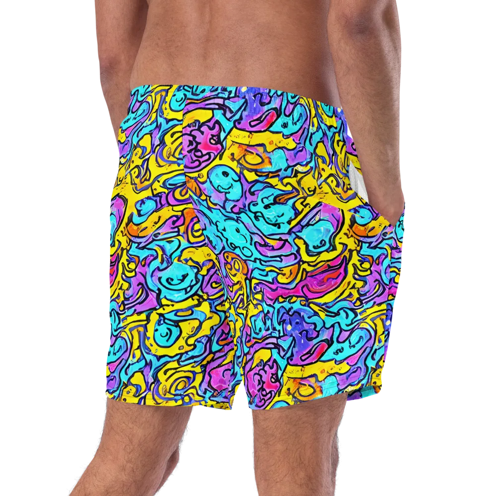 Graffiti Current on Swim Trunks — Right Back