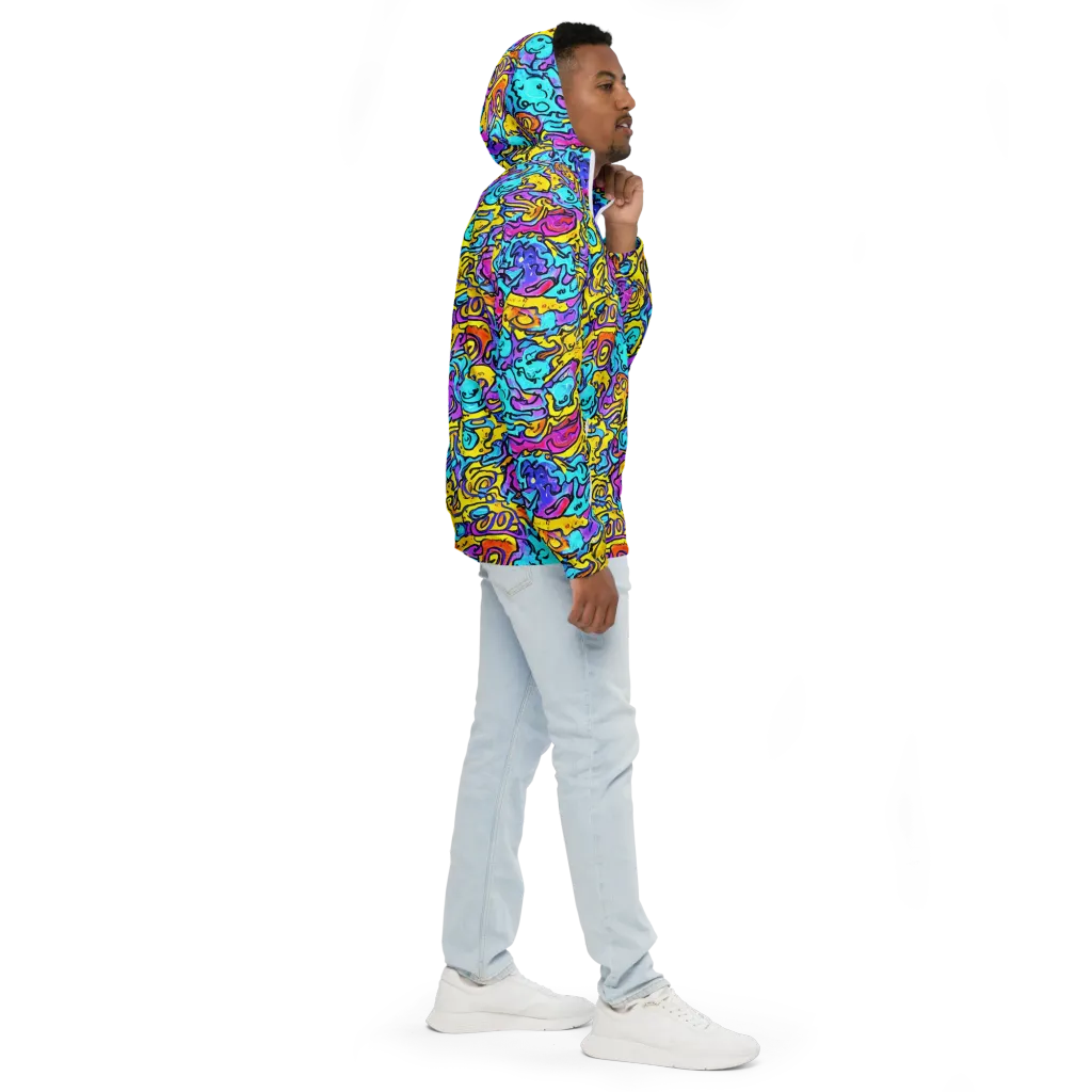 Graffiti Current on Men's Windbreaker — Right