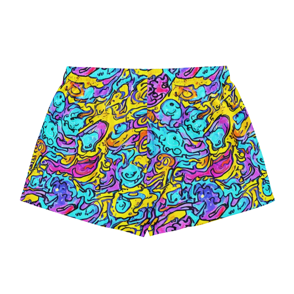 Graffiti Current on Women's Pajama Shorts — Back