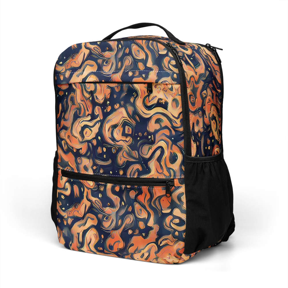Tangerine Abyss on Utility Backpack — Left Front