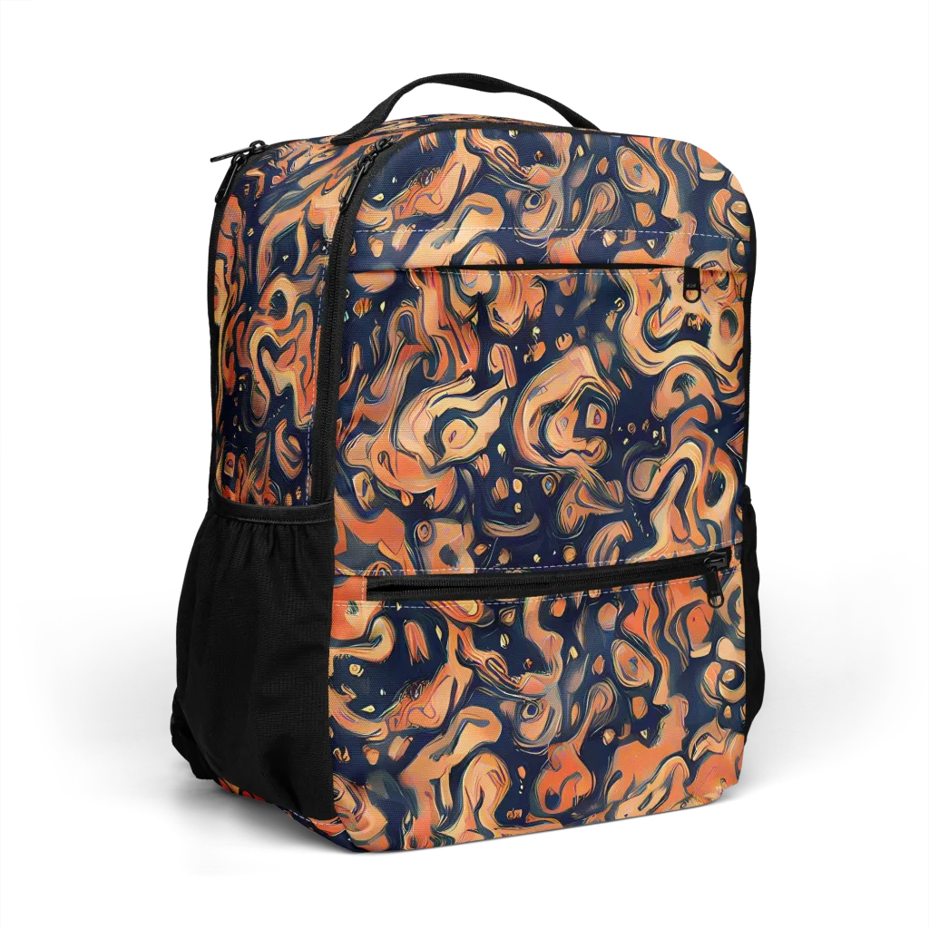 Tangerine Abyss on Utility Backpack — Right Front