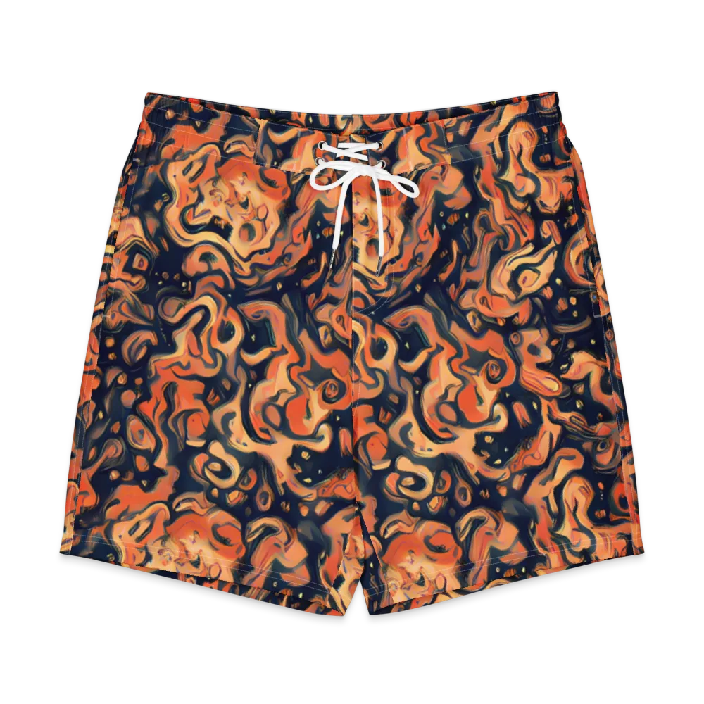 Tangerine Abyss on Men's Board Shorts — Front