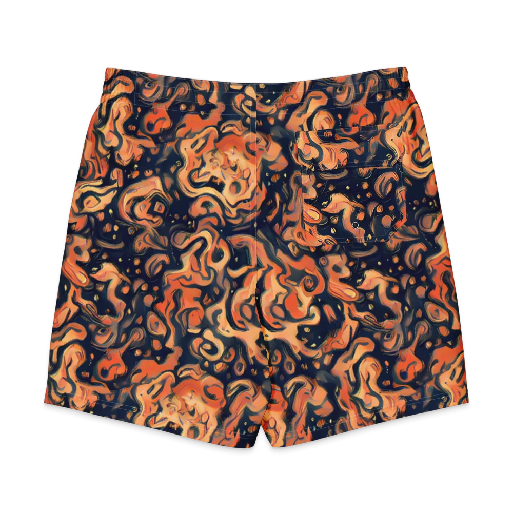 Tangerine Abyss on Men's Board Shorts — Back
