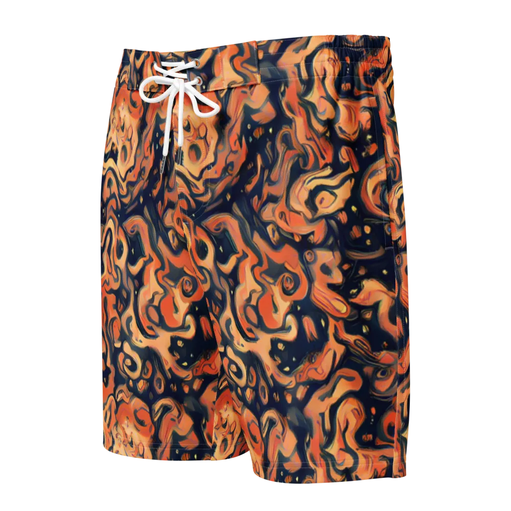 Tangerine Abyss on Men's Board Shorts — Front